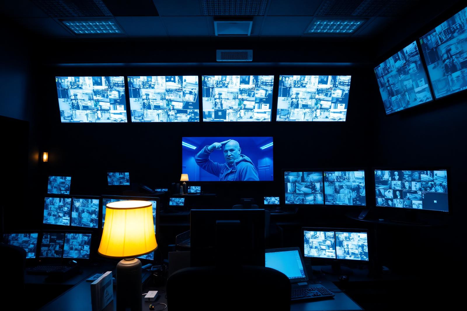Opérateur vidéo et télésurveillance — illustration